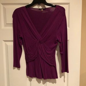 Fun Cable & Gage Fuchsia 3/4 sleeve top, size medium.